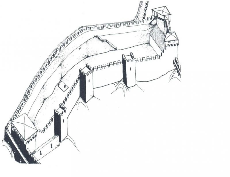 Изображение крепости Коруна на 1491 год