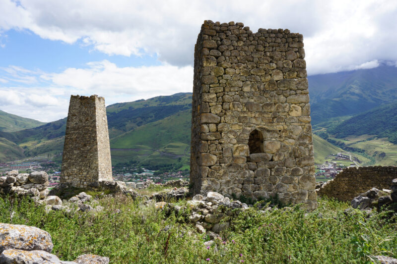 Северная Осетия. Цимити. Северо-западная стена башни Талхановых